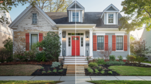 Austin home exterior transformation with curb appeal upgrades