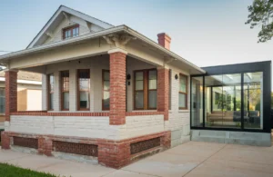 Historic Austin home renovation with preserved facade and modern rear addition