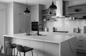 Luxury Austin kitchen remodel with quartz countertops and modern design by Nuhorizon Remodeling