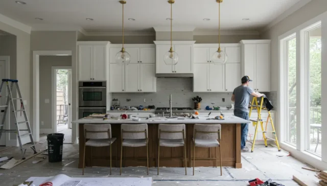 Austin home improvement contractors remodeling a kitchen in 2025