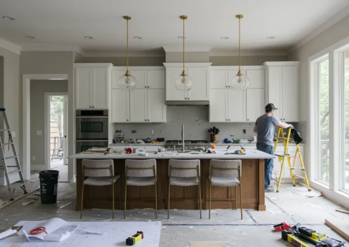 Austin home improvement contractors remodeling a kitchen in 2025