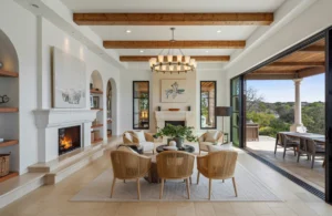 Luxury Austin home interior showcasing premium design-build renovation with custom architectural details and indoor-outdoor living integration