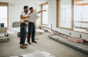 Finding the right home remodeling contractor in Austin starts with qualified pros like these preparing precise interior updates.