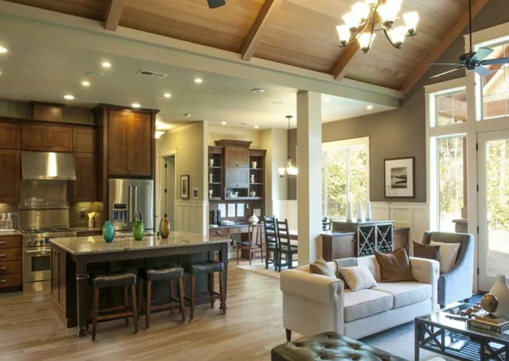 Full home renovation in Austin stress-free begins with personalized layouts like this cheerful, functional living and dining space.