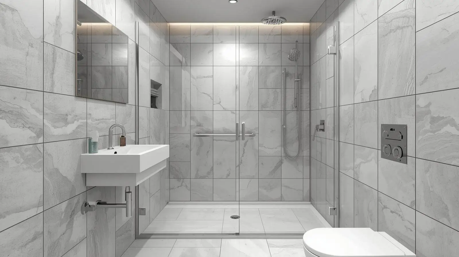 Bathroom Remodel Ideas Small Space With Large Tiles