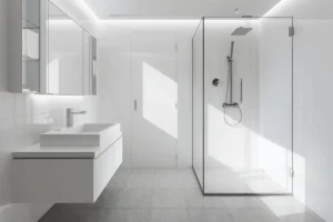 Pure White & Light Gray Bathroom