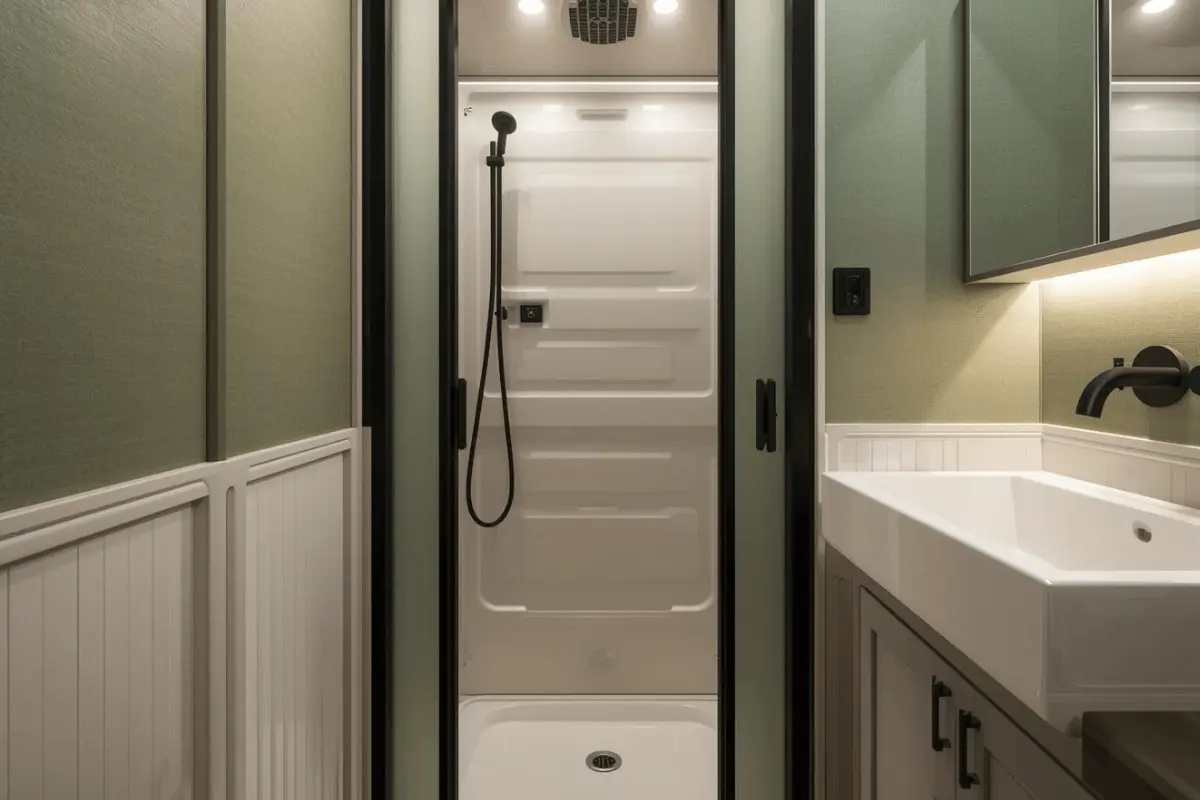 For RV Bathroom Remodel in Austin With Modern Layout