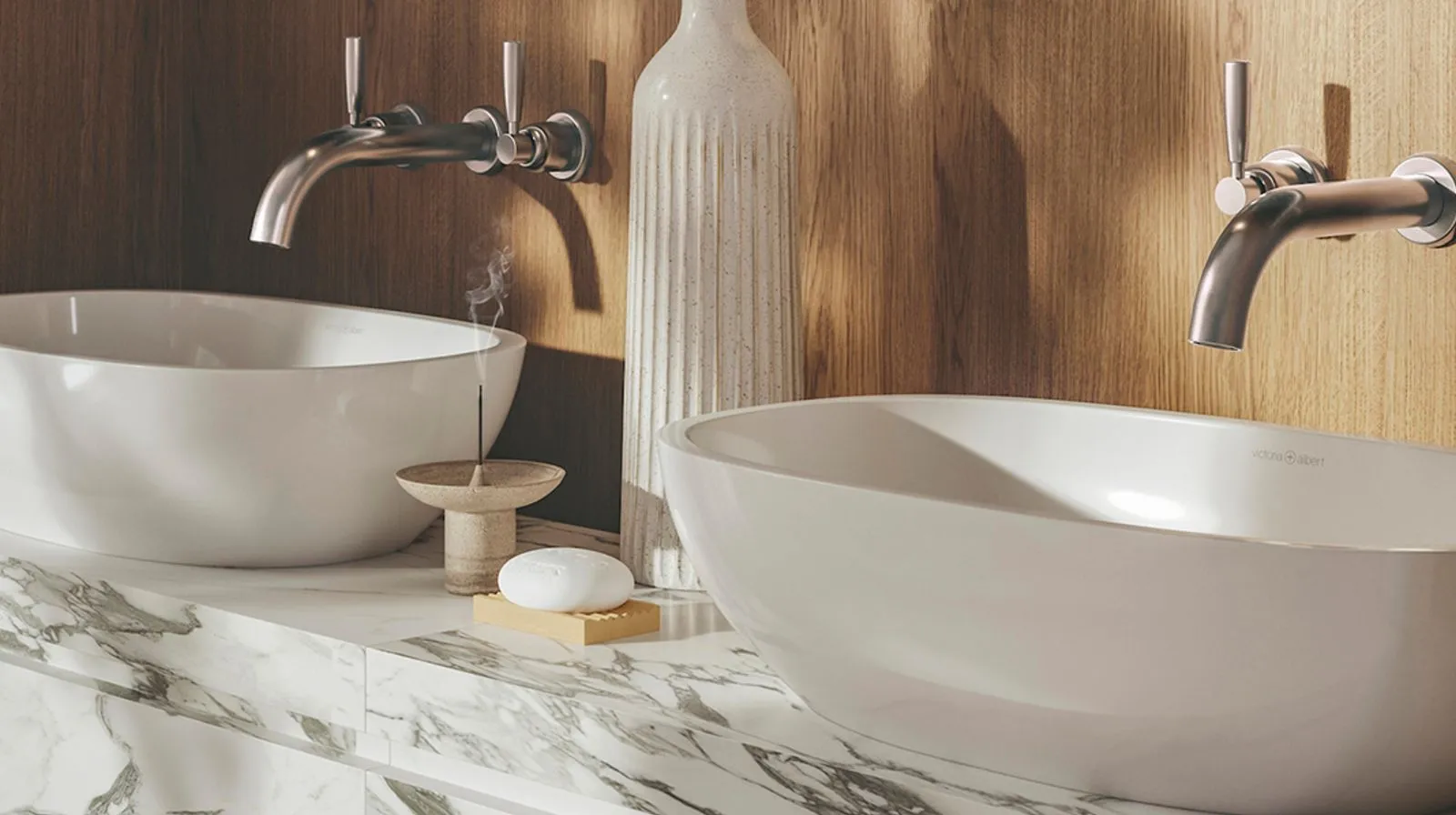 Updated Fixtures and Hardware for a Modern Powder Room Look