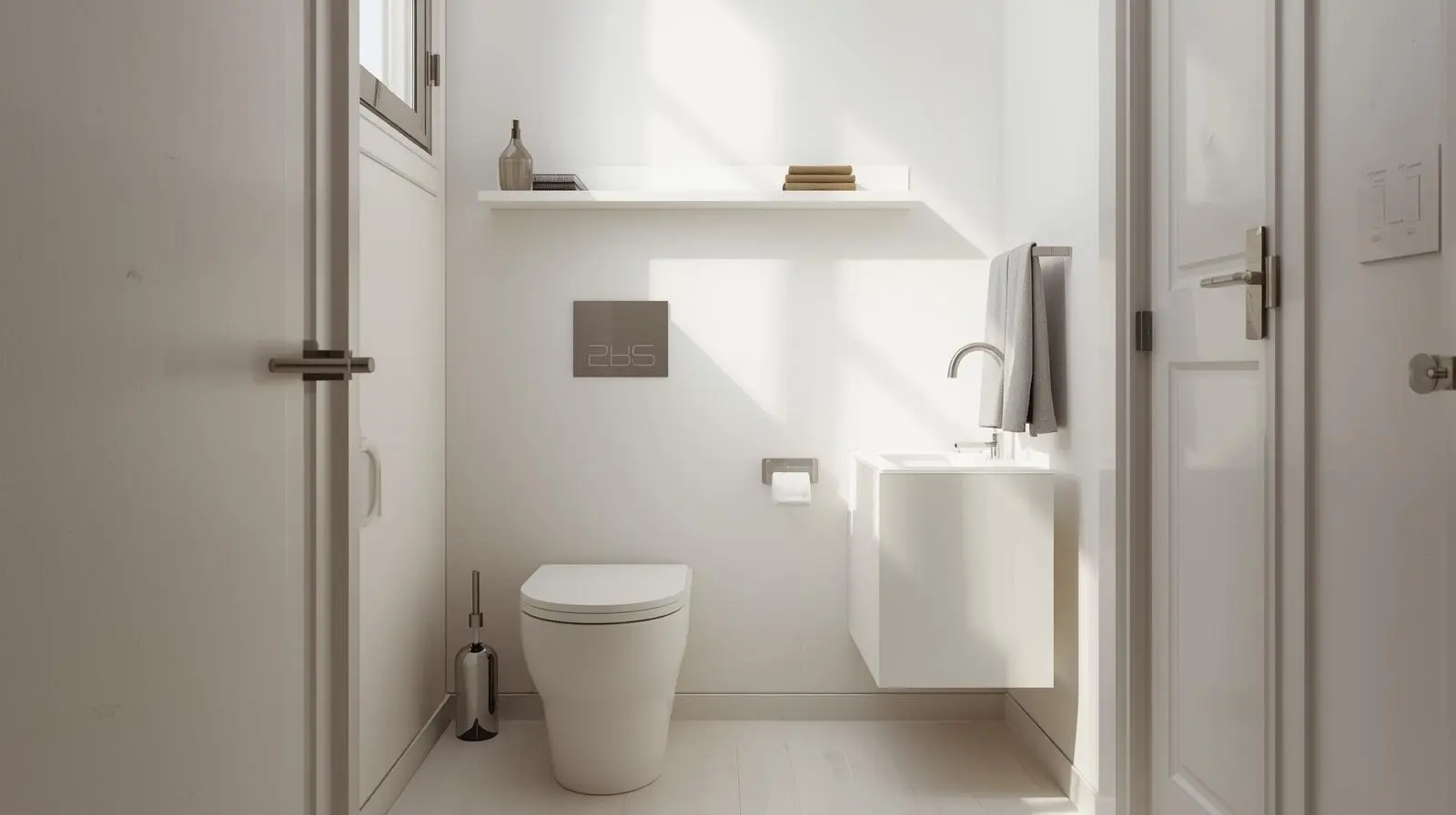 Small Bathroom Floating Shelf and Vanity Storage Solutions