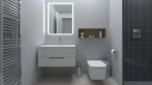 Modern LED Lighting Fixtures for Small Guest Bathroom Remodels