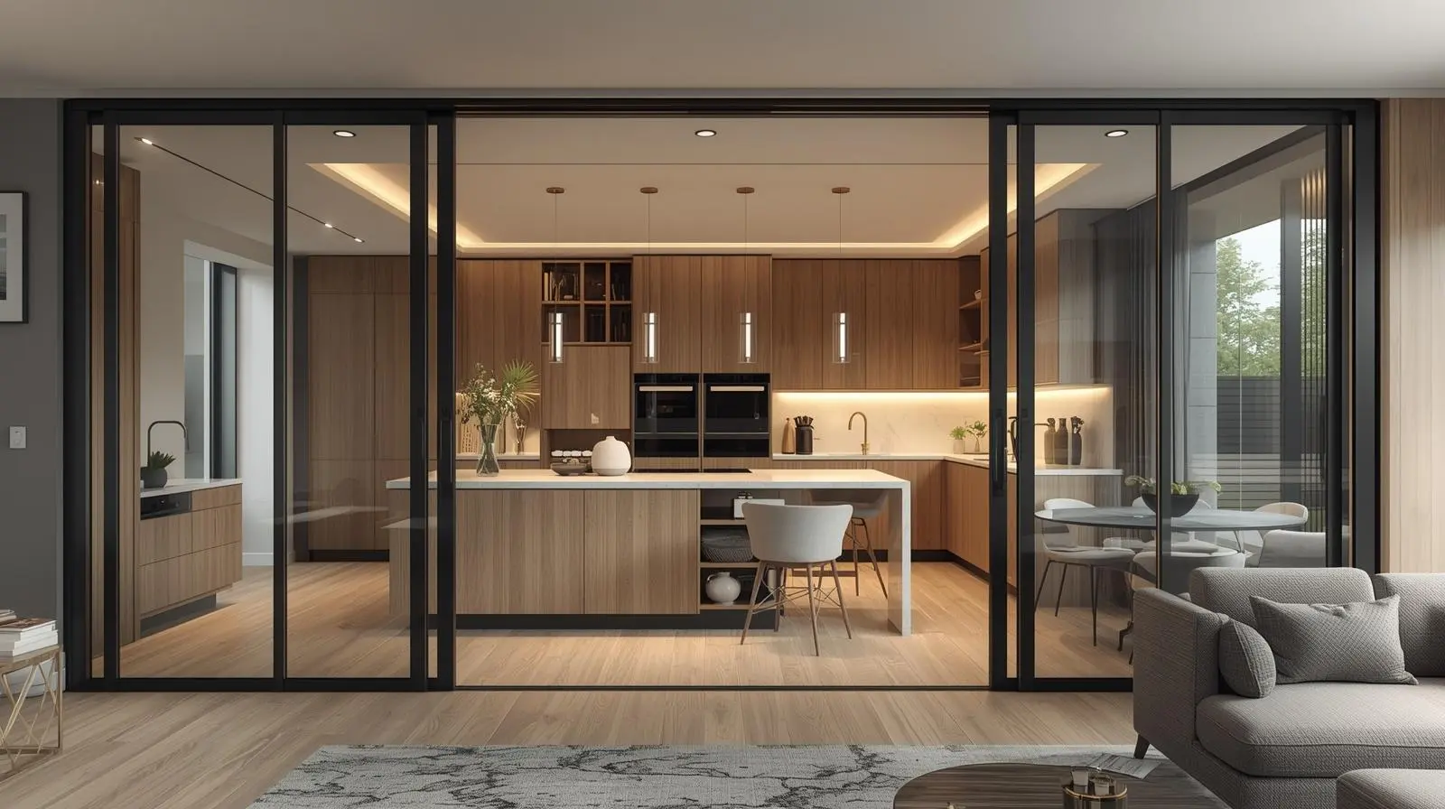 Closed Kitchen Design Trend Comeback in Modern Homes