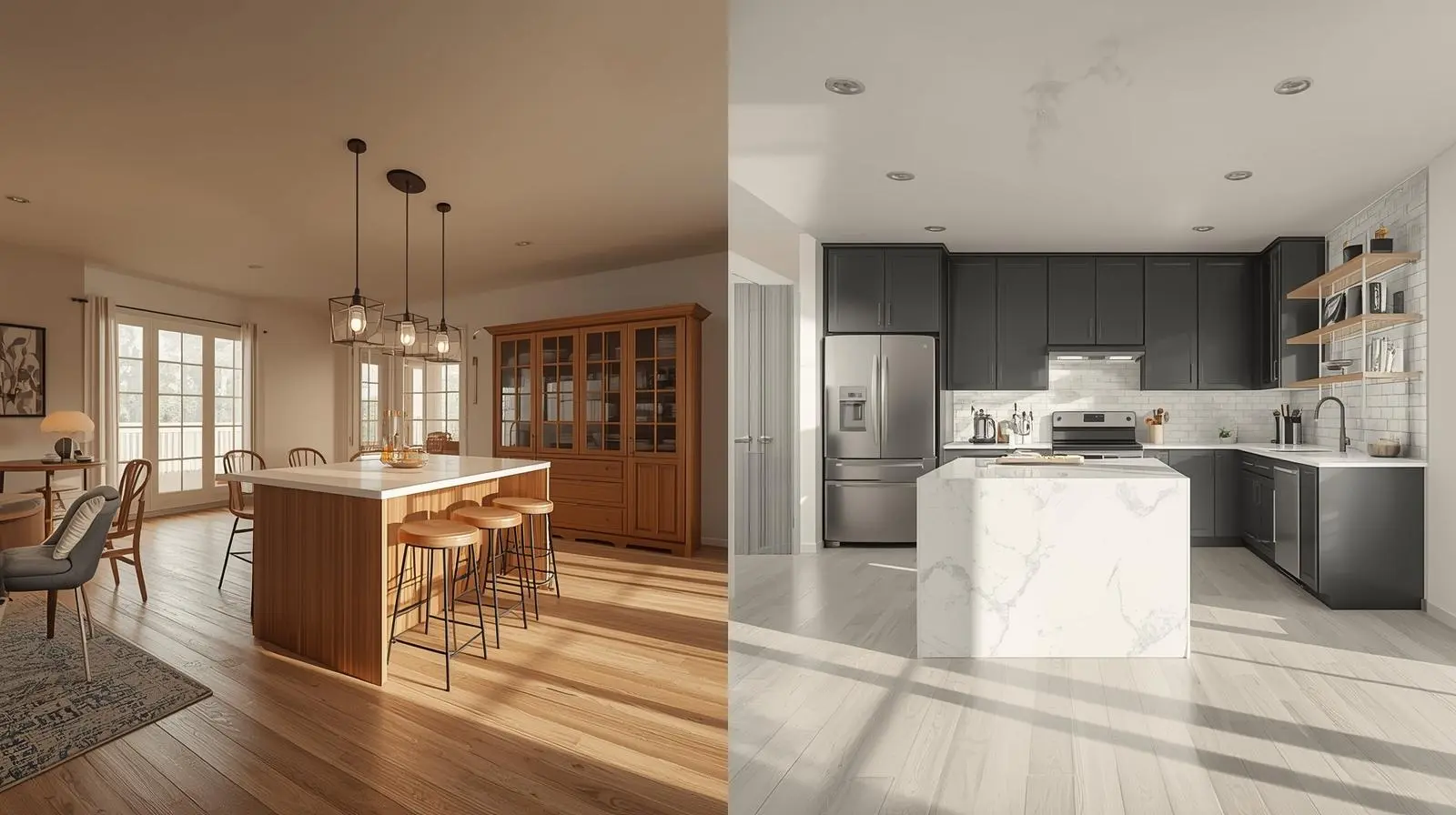 Closed Kitchen vs Open Kitchen Layout Design Trend
