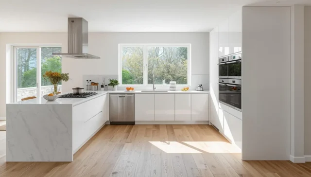 Modern L Shaped Kitchen Renovation – Full Layout View