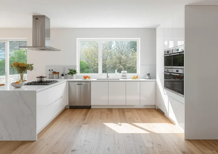 Modern L Shaped Kitchen Renovation – Full Layout View