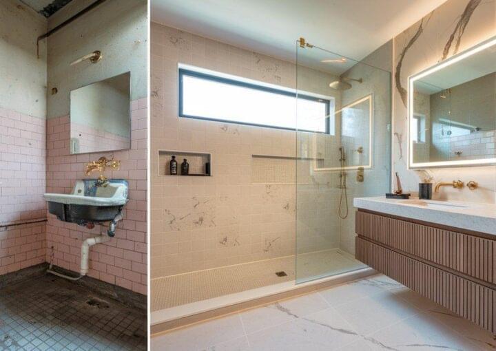 Affordable luxury bathroom remodel transformation in Austin home