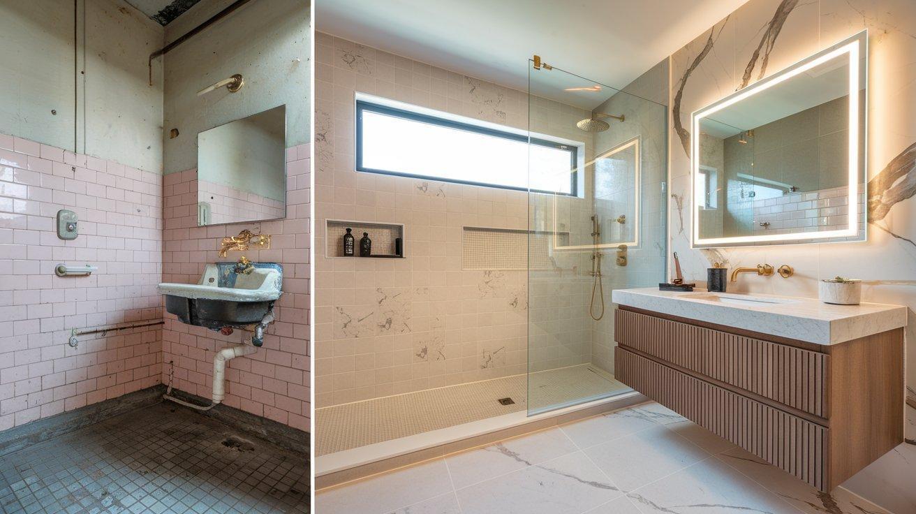 Affordable luxury bathroom remodel transformation in Austin home