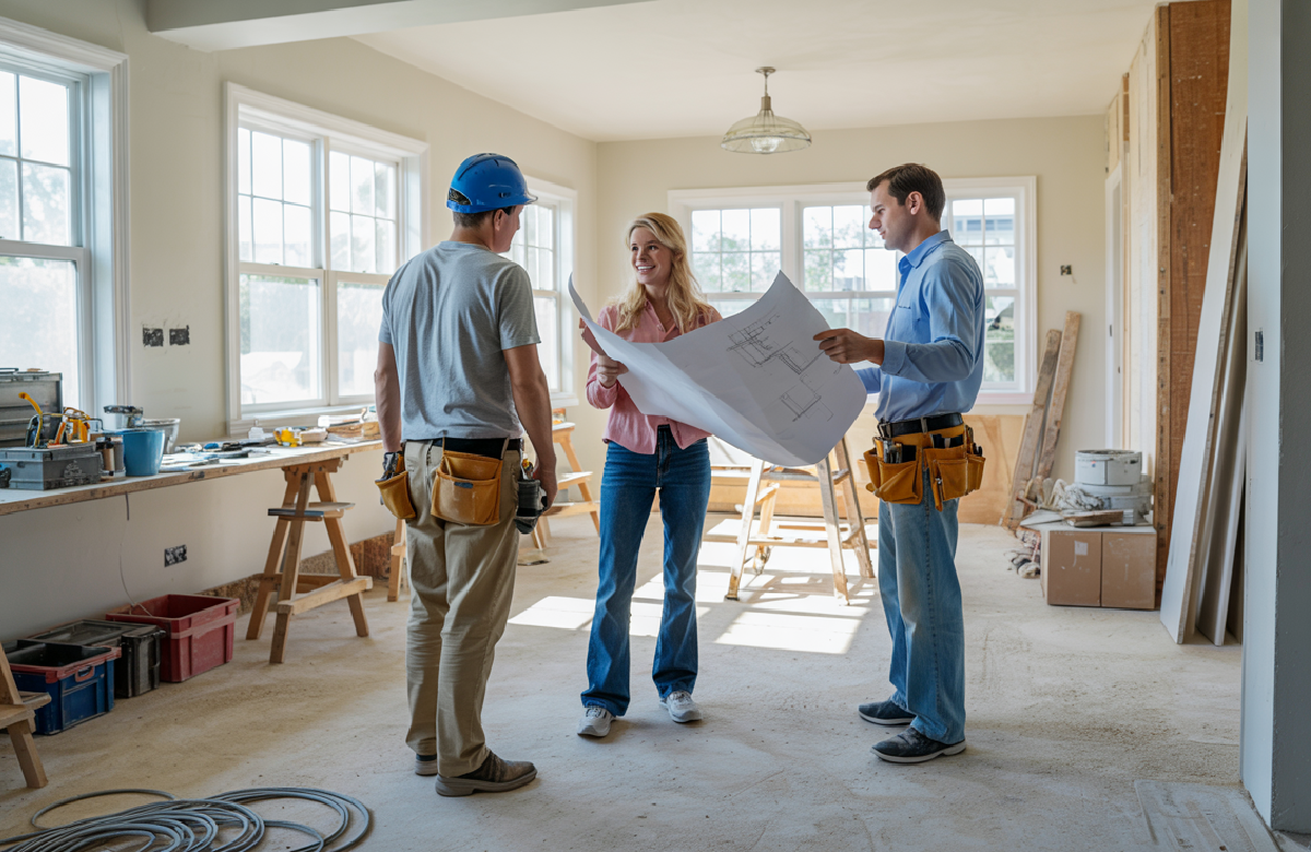 Stress-free full home remodel in Austin by Nu Horizon Remodeling—professional team transforming a house with precision and care.