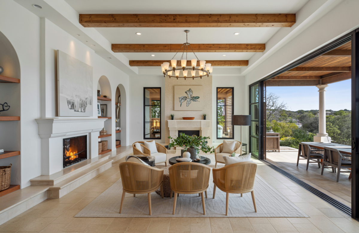 Luxury Austin home interior showcasing premium design-build renovation with custom architectural details and indoor-outdoor living integration